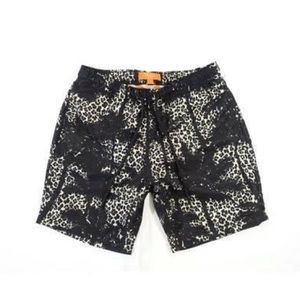 TALLIA Sport Leopard Black Surf Swim Trunks